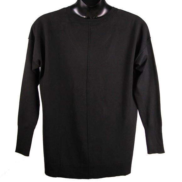 Lane Bryant Womens Sweater 14/16 Scoop Neck Reverse Seam Lightweight Basic Black - Picture 8 of 11